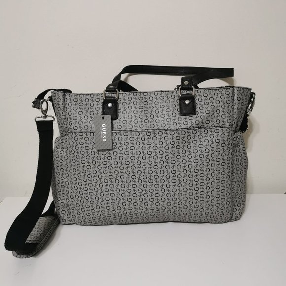 Guess Diaper Bag / Travel Bag | Color: Gray-black | Size large - Picture 4 of 11